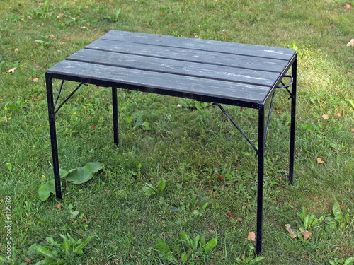 metal outdoor table for picnic