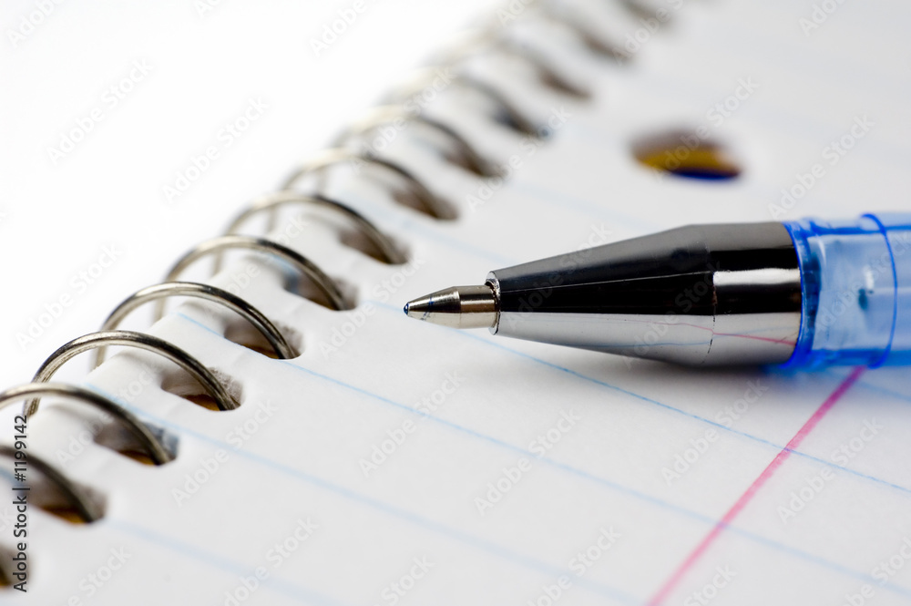 isolated blank writing-book and pen isolated blank writing-book and pen