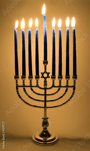 lighted menorah