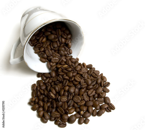 coffee cup and beans