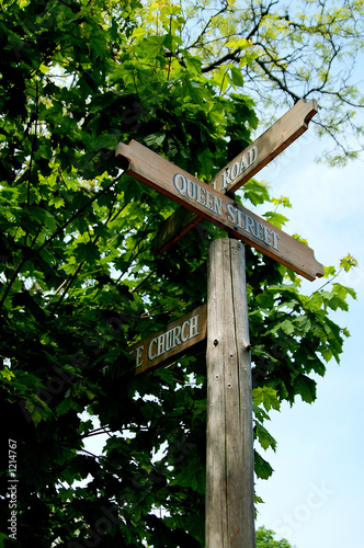 road sign post
