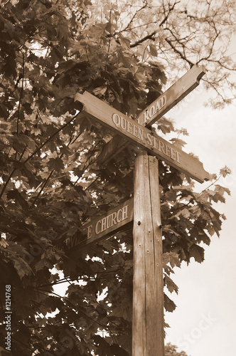 retro sign posts