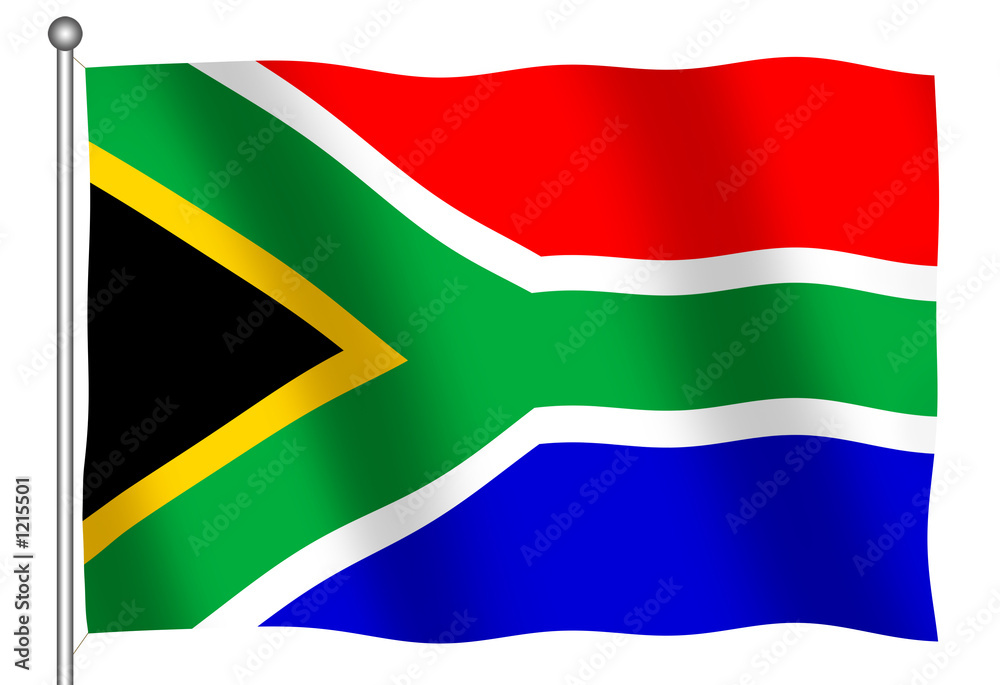 Fototapeta premium flag of south africa waving