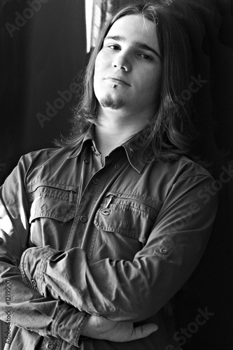 standing young man