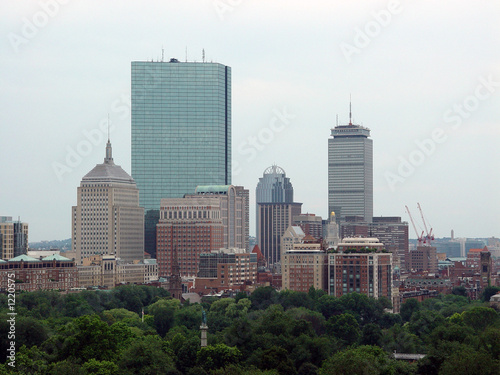 boston skyline from 21 beacon street