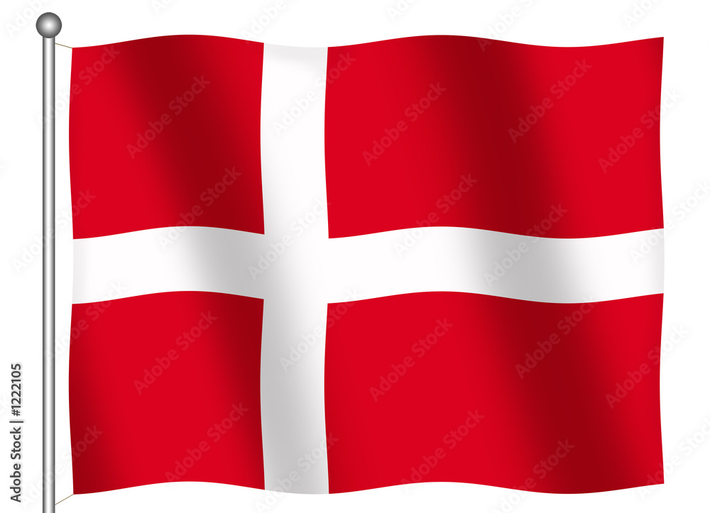 Obraz premium flag of denmark waving