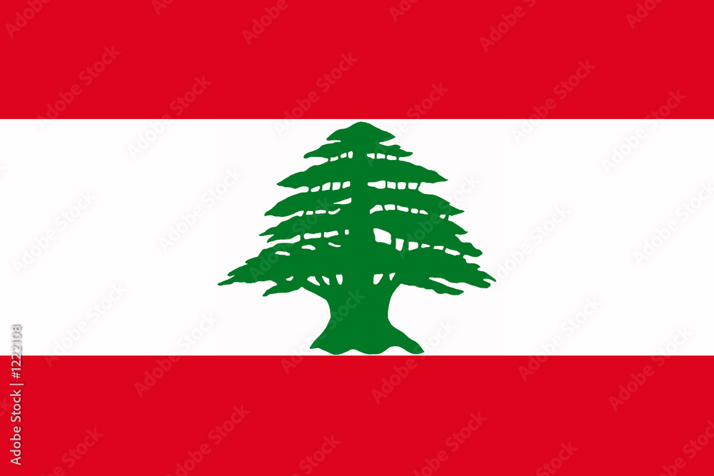 Naklejka premium flag of lebanon