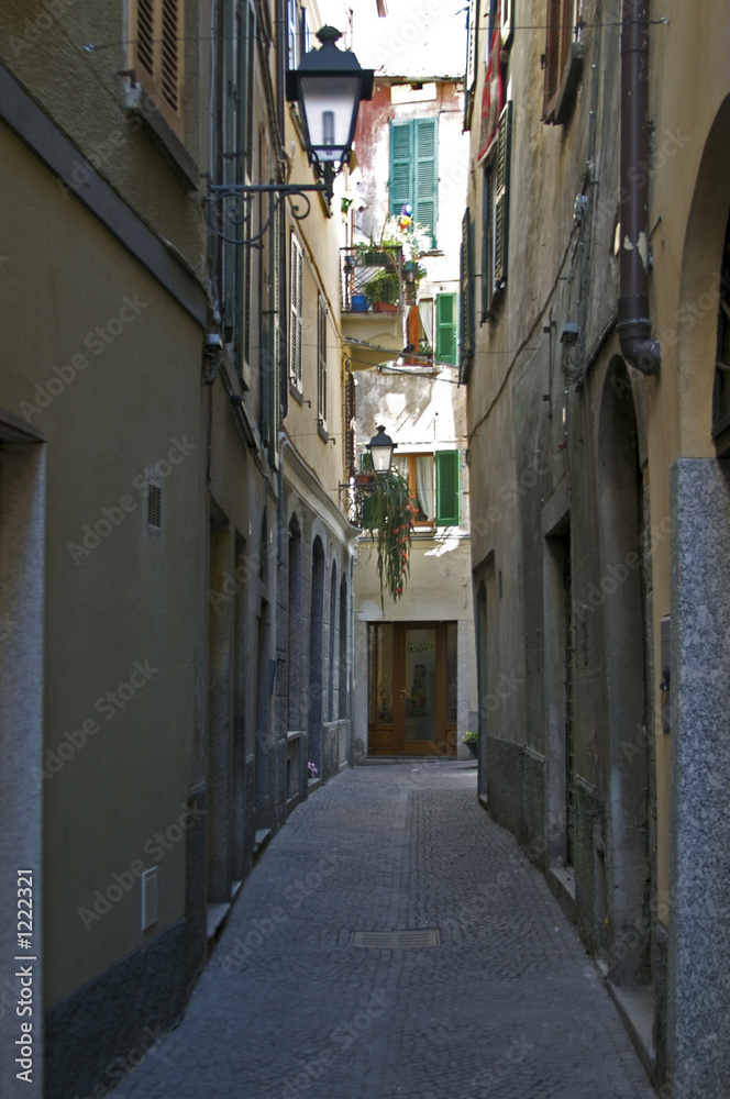 small street in bellano, lago di como