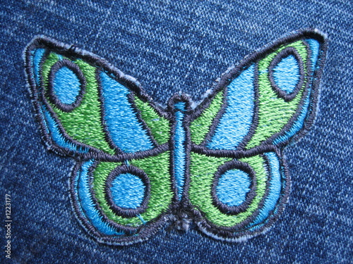 butterfly on jeans