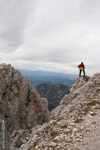 lone man in the dolomites italy