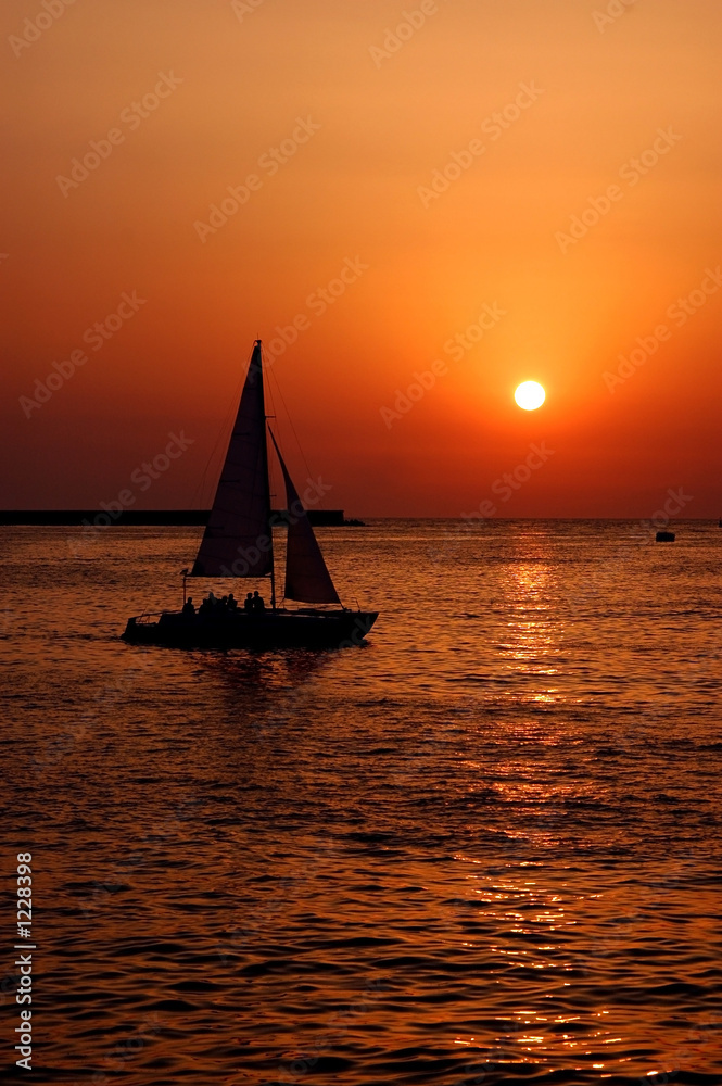 sunrise and boat