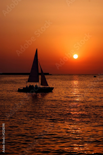 sunrise and boat