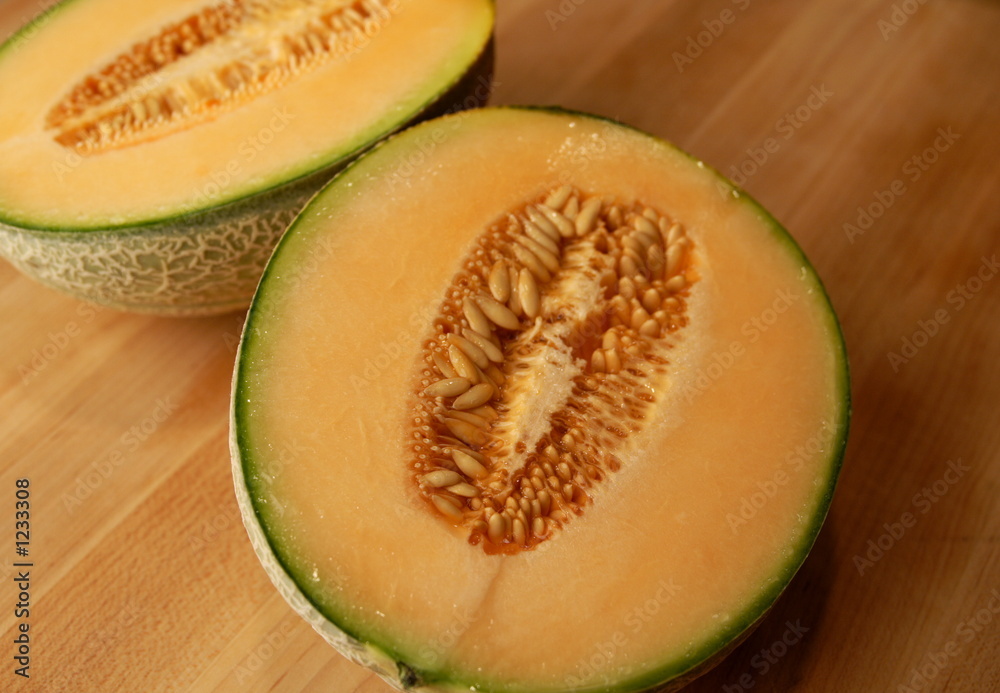 sliced cantelope sliced cantelope