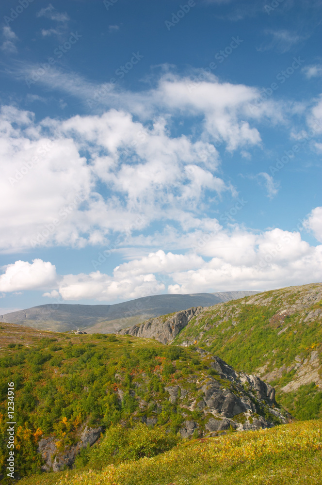 Naklejka premium deep blue northern sky