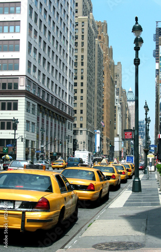 Billede på lærred yellow cab stand in new york