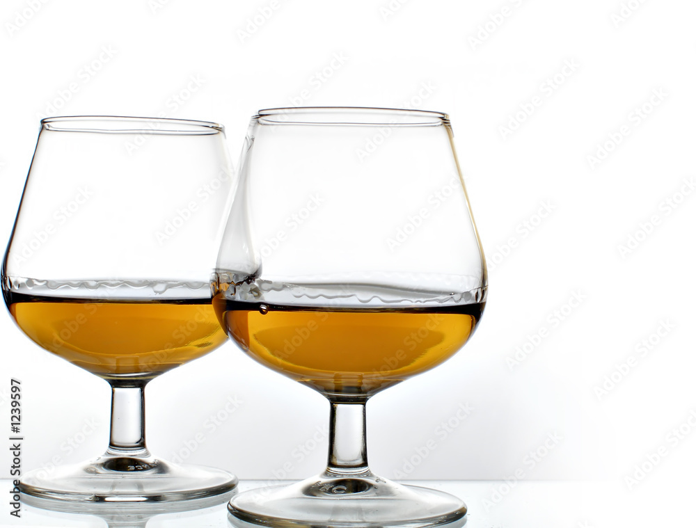 two glasses of cognac