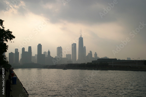 chicago - cloudy skyline
