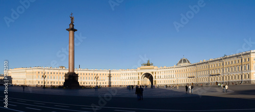 dvorcovaya (palace of russian emperor) square in sankt peterburg photo