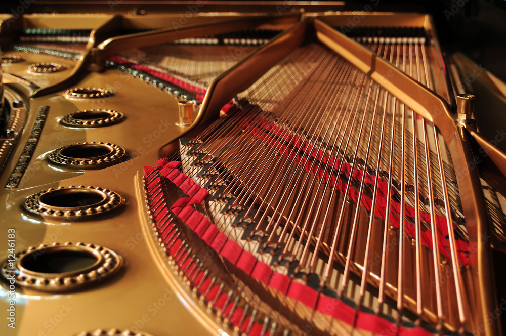 Naklejka premium concert grand piano interior