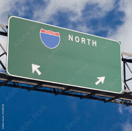 blank freeway sign photo