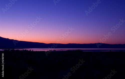 mono lake-orange sunset