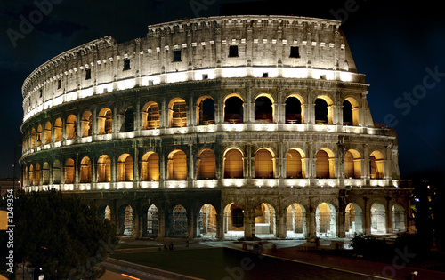 roman colliseum at night