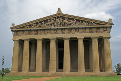 parthenon & storm clouds