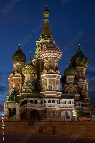 st. basil cathedral inthe evening. moscow, russia