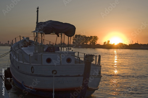 sunset on the danube river v