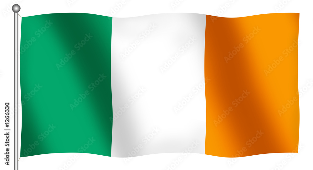 flag of ireland waving