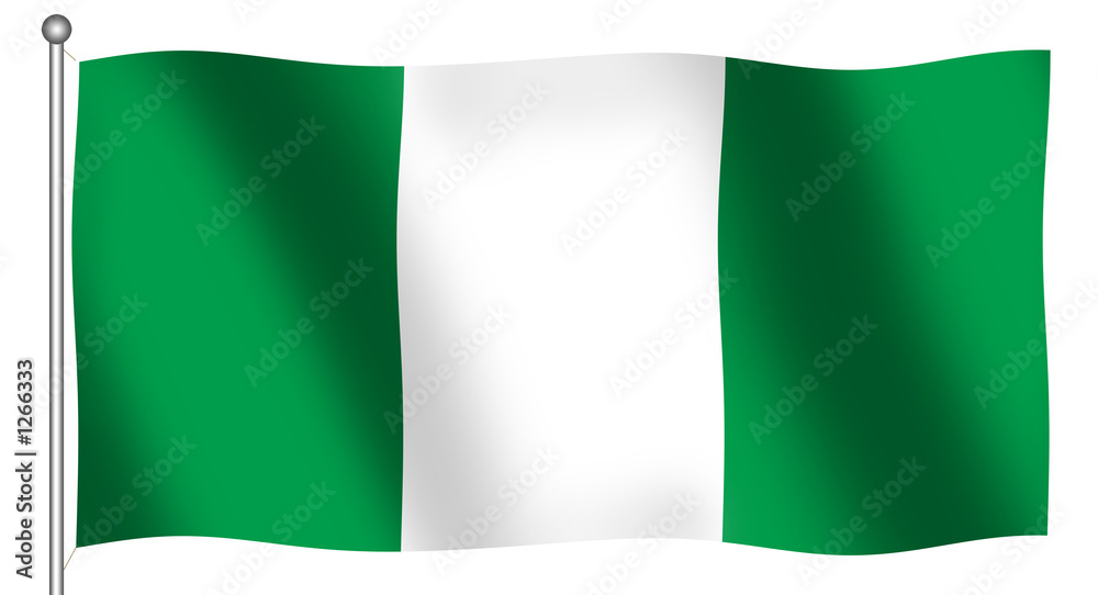 flag of nigeria waving