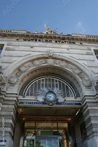 entrance to waterloo railway station, london