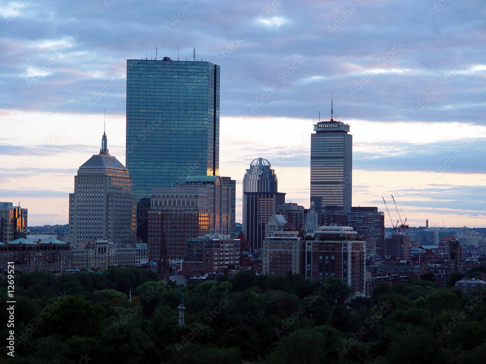 boston cityview sunset