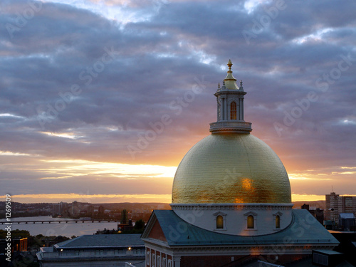 beautiful boston sunset