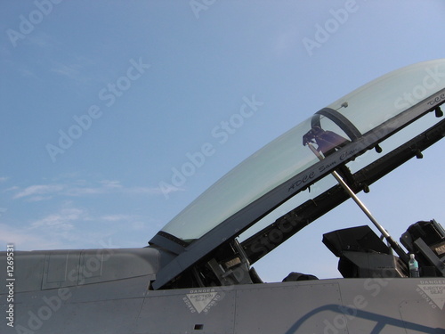 aircraft - front open cockpit of fighter plane