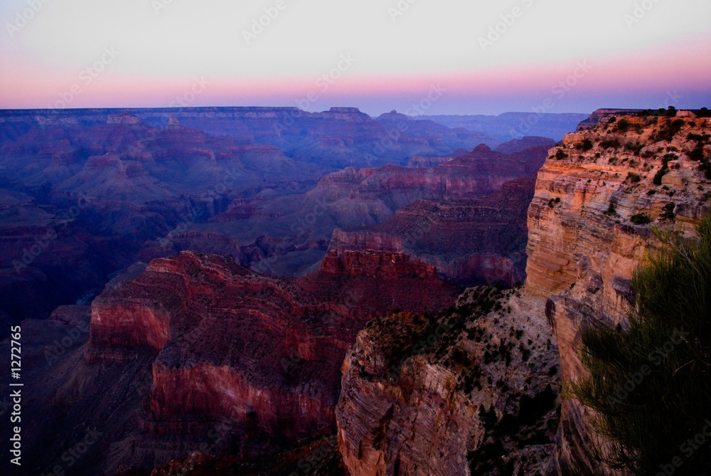 grand canyon purple sky