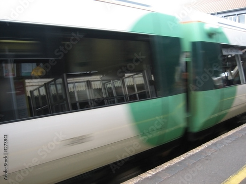 fast moving train