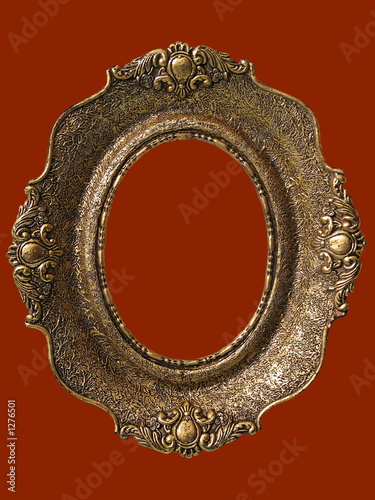 empty picture frame. gold antique