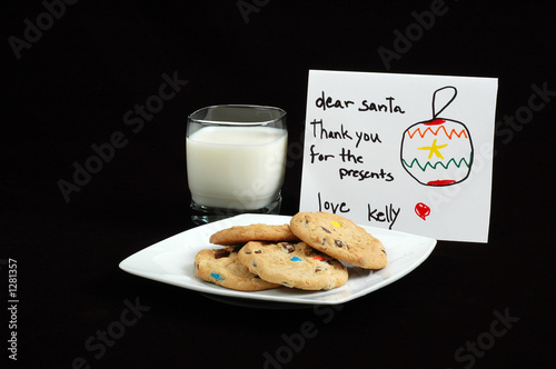 santa's cookies and milk