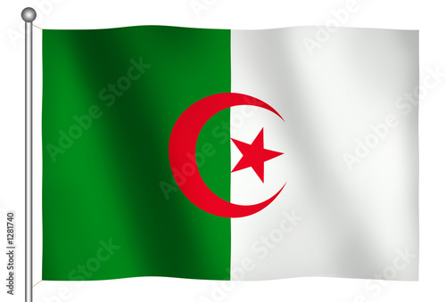 Free Download flag of algeria waving - GFXLoad