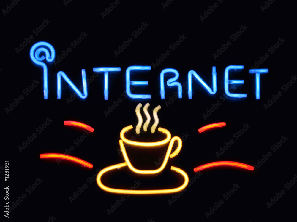 neon sign internet cafe neon sign internet cafe