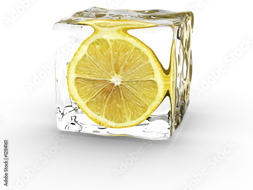 lemon in ice cube #1284161