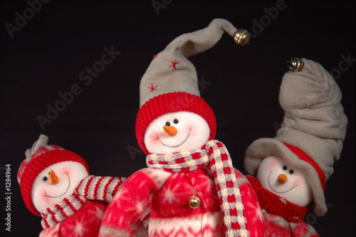 frolicking snowpeople photo