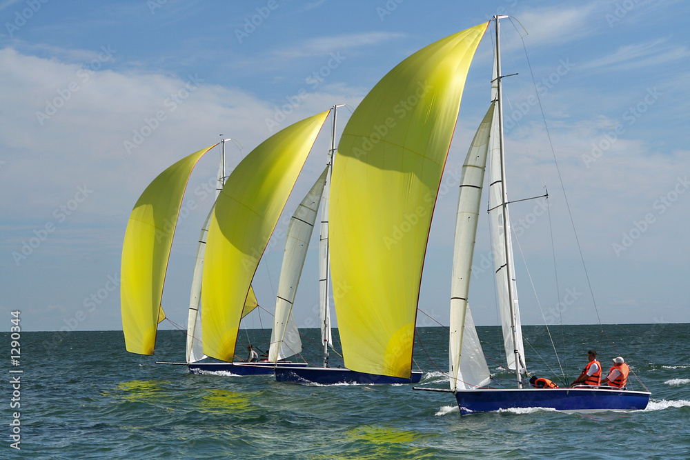 Fototapeta premium three yachts