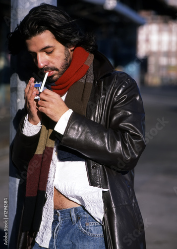 urban hipster smoking