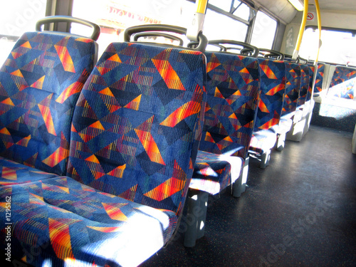 rows of seats in a bus