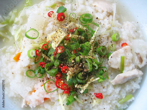 rice soup asian style photo