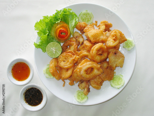 calamaris, delicious asian food... photo
