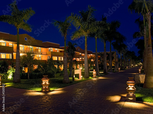mexico resort hotel night