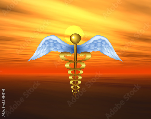 medical symbol on nature background